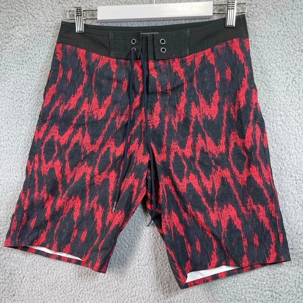American Eagle Board shorts Mens XS Red Black Swim Trunks‎